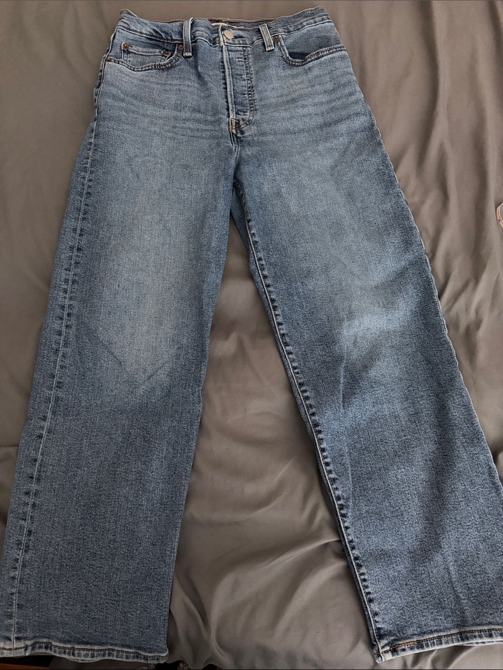 Classic Light Wash Straight-Leg Jeans